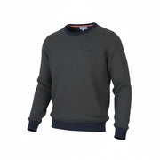 HARMONT & BLAINE Men Jumper S Grey Patterned Cashmere Wool Blend Pull On