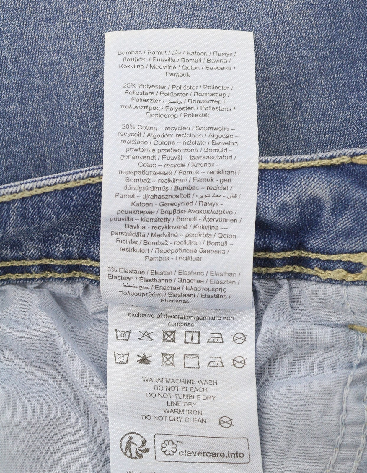VERO MODA Tanya Women Jeans EU36 Blue Whiskers Faded Button Fly Skinny Fit