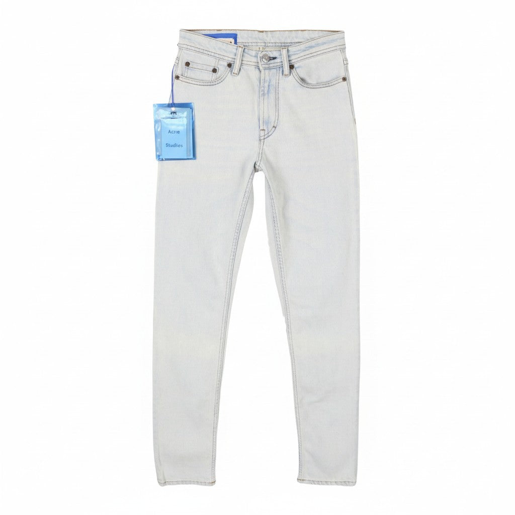 ACNE STUDIOS Bla Konst South LT Blue Women Jeans W24/L32 Blue Whiskers Faded