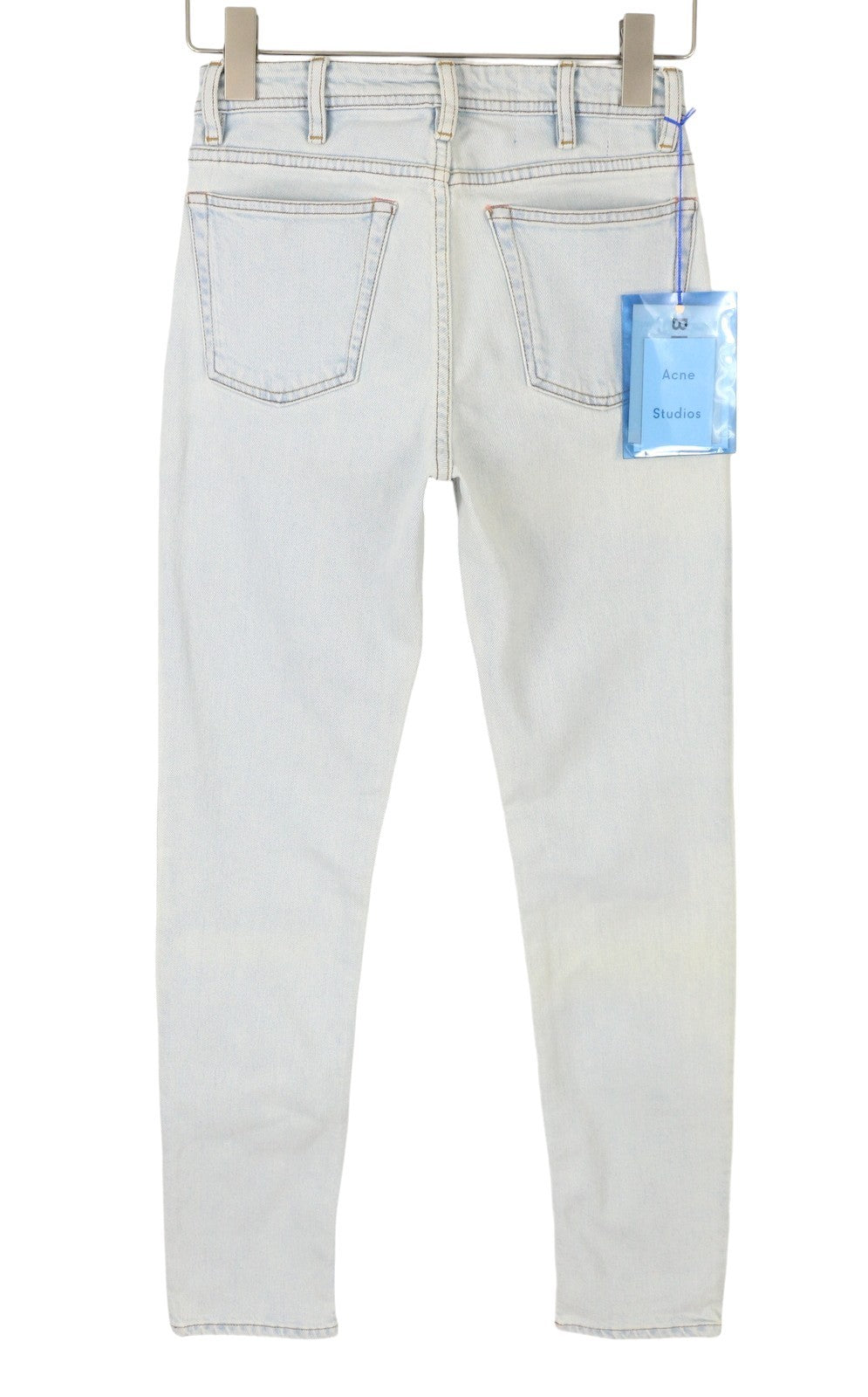 ACNE STUDIOS Bla Konst South LT Blue Women Jeans W24/L32 Blue Whiskers Faded