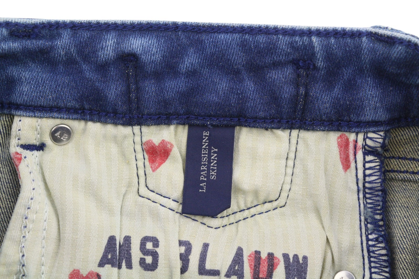 SCOTCH & SODA La Parisienne Women Jeans W27/L32 Blue Whiskers Faded Skinny Fit