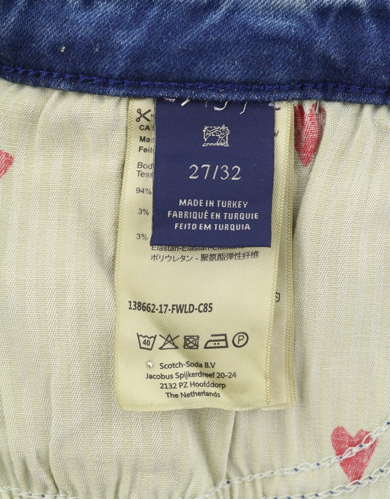 SCOTCH & SODA La Parisienne Women Jeans W27/L32 Blue Whiskers Faded Skinny Fit
