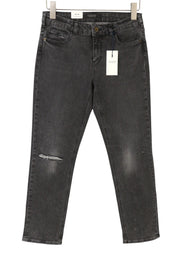 SCOTCH & SODA Supreme Women Jeans W29/L30 Black Faded Distress Slim Straight Fit