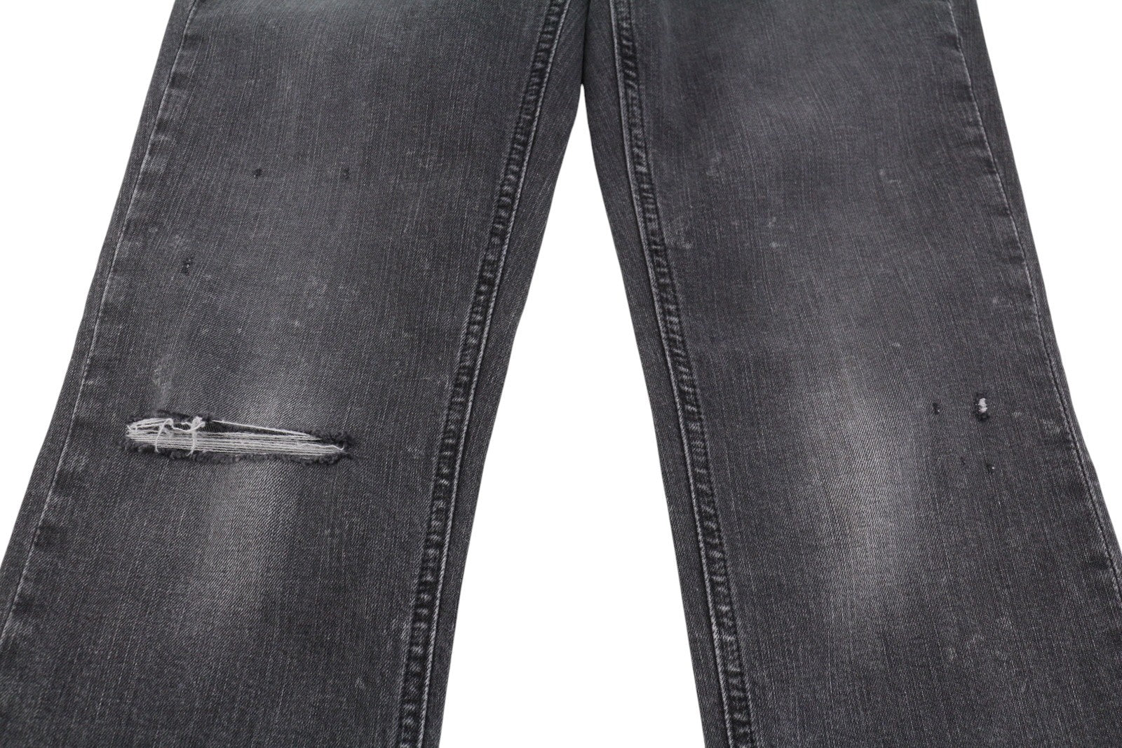 SCOTCH & SODA Supreme Women Jeans W29/L30 Black Faded Distress Slim Straight Fit
