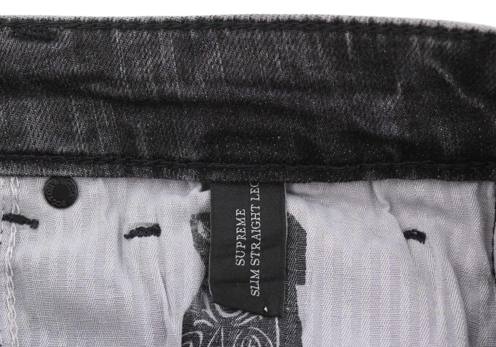 SCOTCH & SODA Supreme Women Jeans W28/L34 Black Faded Distress Slim Straight Fit