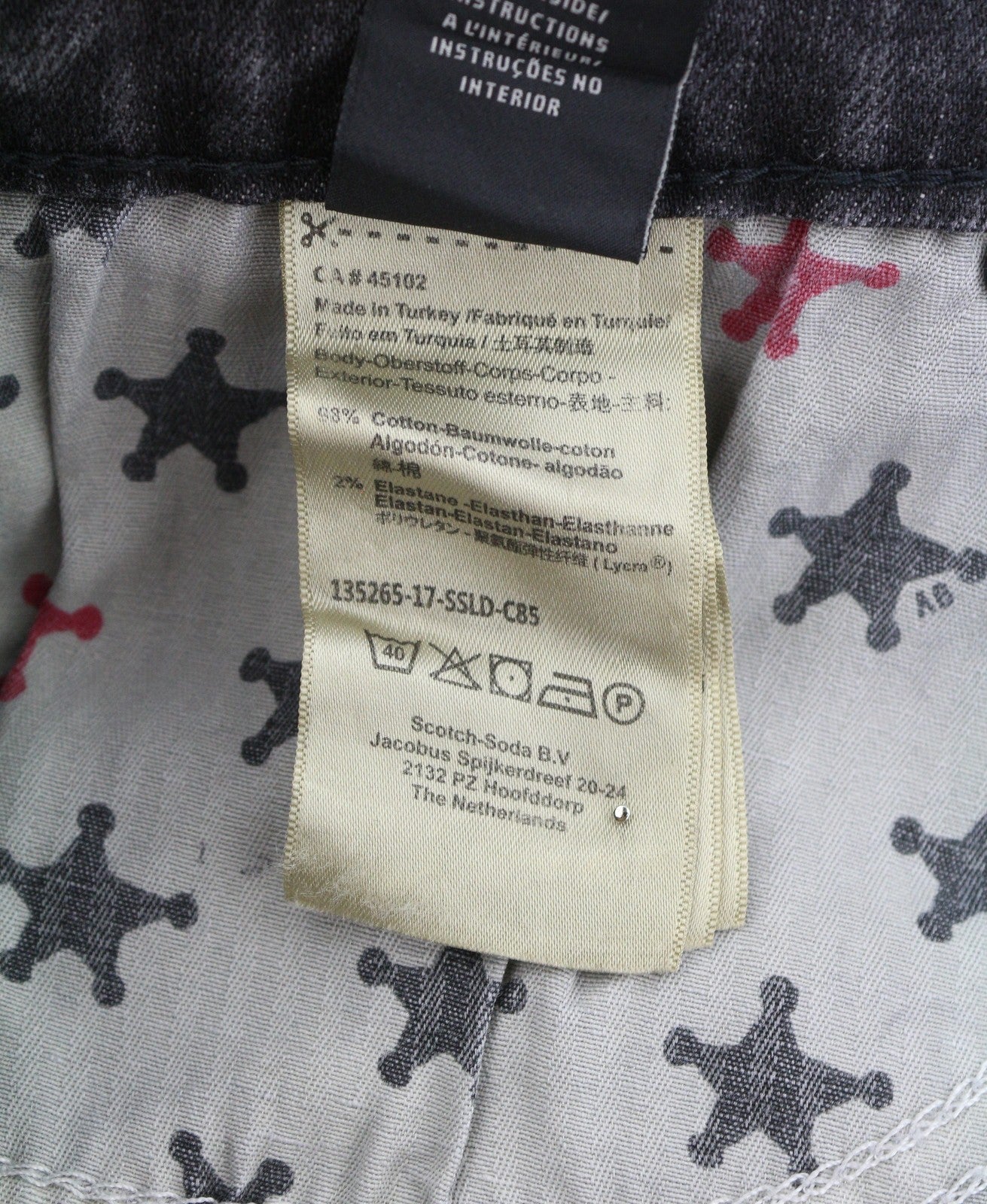 SCOTCH & SODA Supreme Women Jeans W28/L34 Black Faded Distress Slim Straight Fit