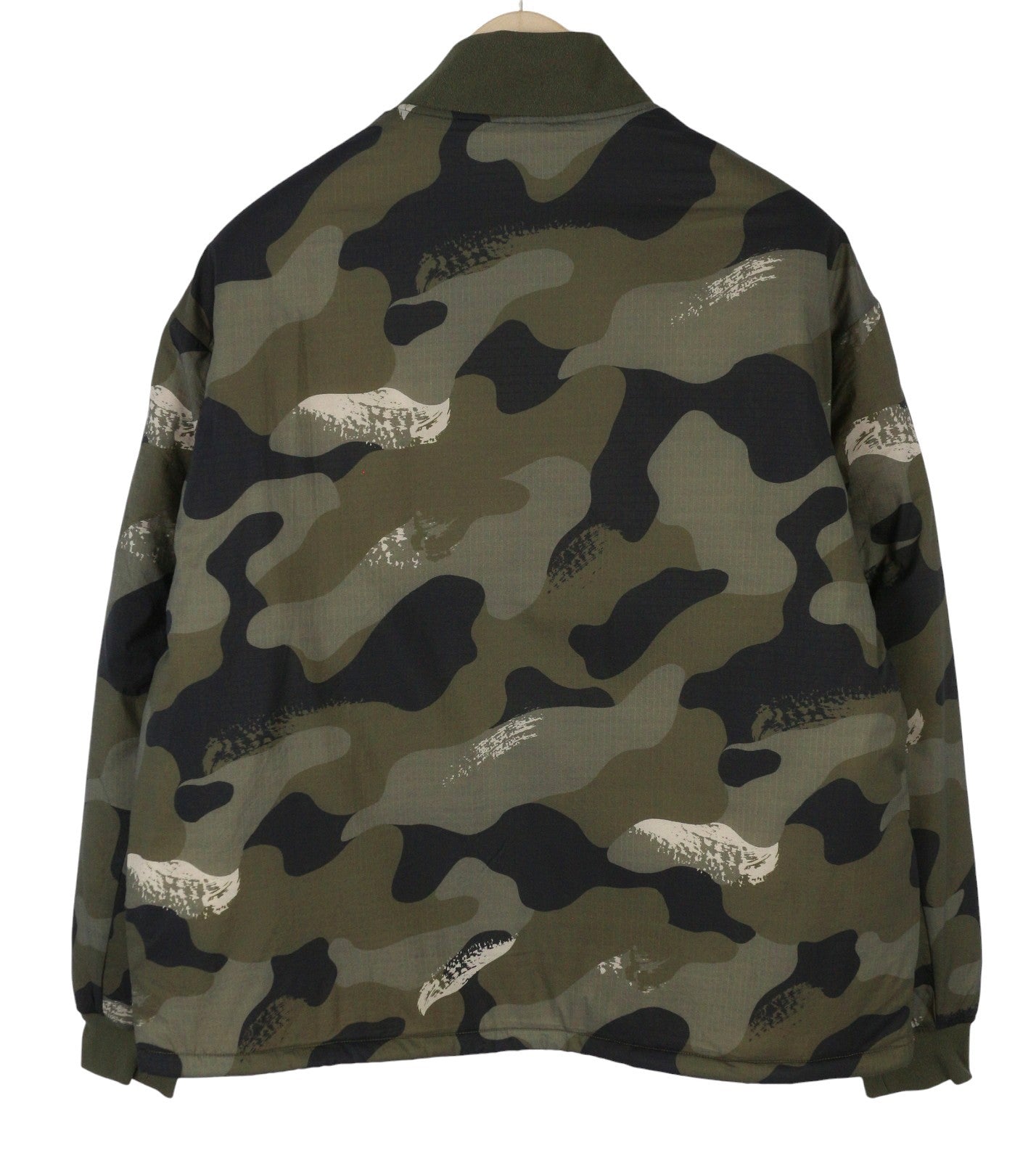 AIGLE Morister Men Jacket M Camouflage Padded Full Zip Button Bomber