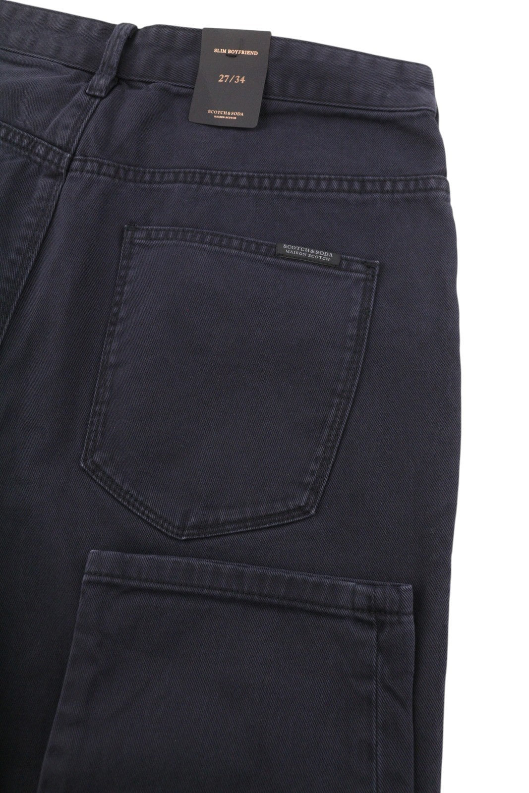 MAISON SCOTCH Women Jeans W27/L34 Black Slim Boyfriend Distress Ripped Cropped
