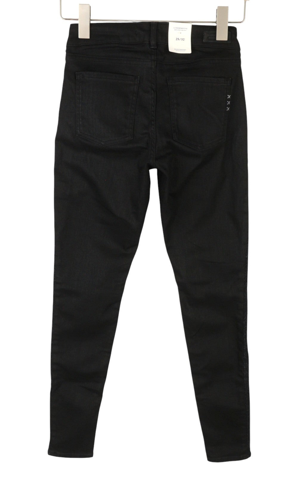 MAISON SCOTCH La Bohemienne Women Jeans W25/L32 Black Mid Rise Skinny Fit