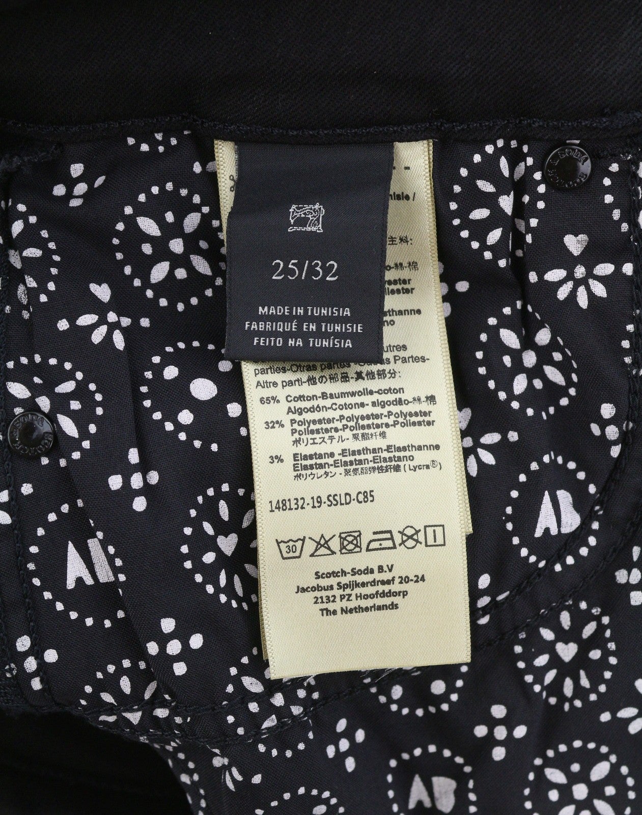 MAISON SCOTCH La Bohemienne Women Jeans W25/L32 Black Mid Rise Skinny Fit
