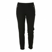 MAISON SCOTCH Women Trousers XS Black Elastic Waist Zip Hems Skinny Fit