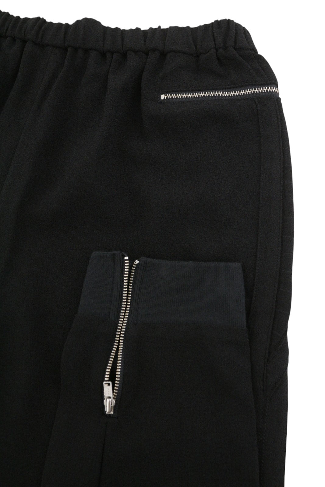 MAISON SCOTCH Women Trousers XS Black Elastic Waist Zip Hems Skinny Fit