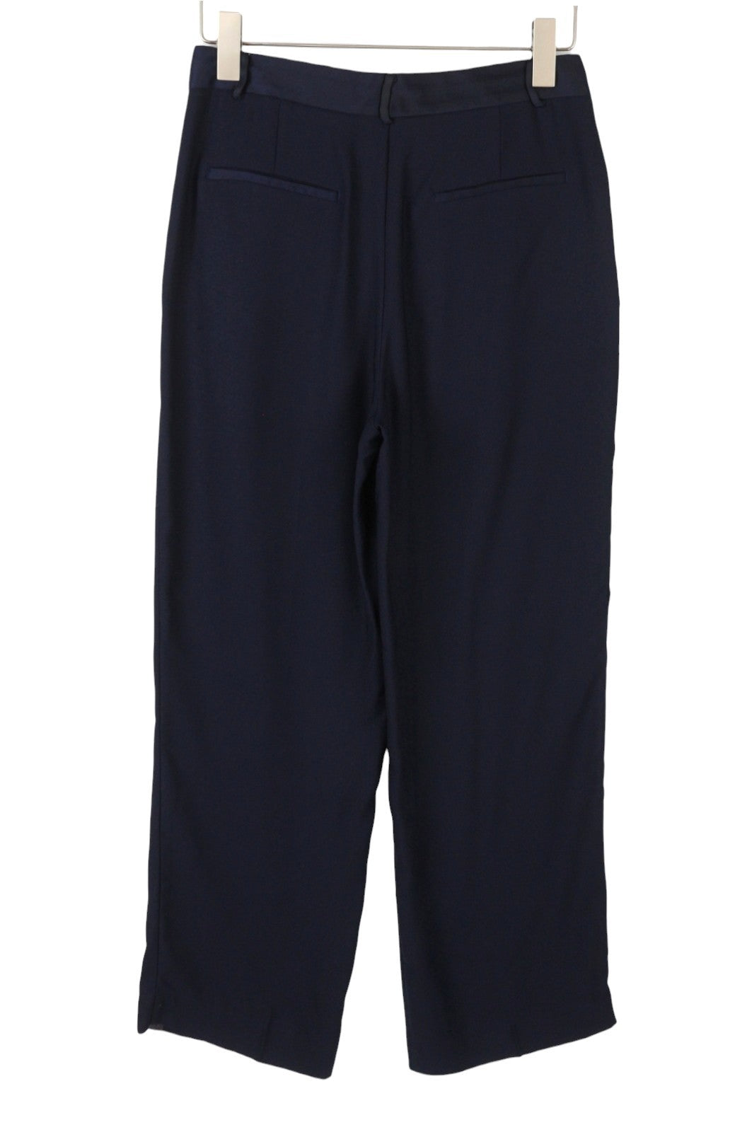 MAISON SCOTCH Women Trousers S Dark Blue Flared Leg Zip Fly Casual