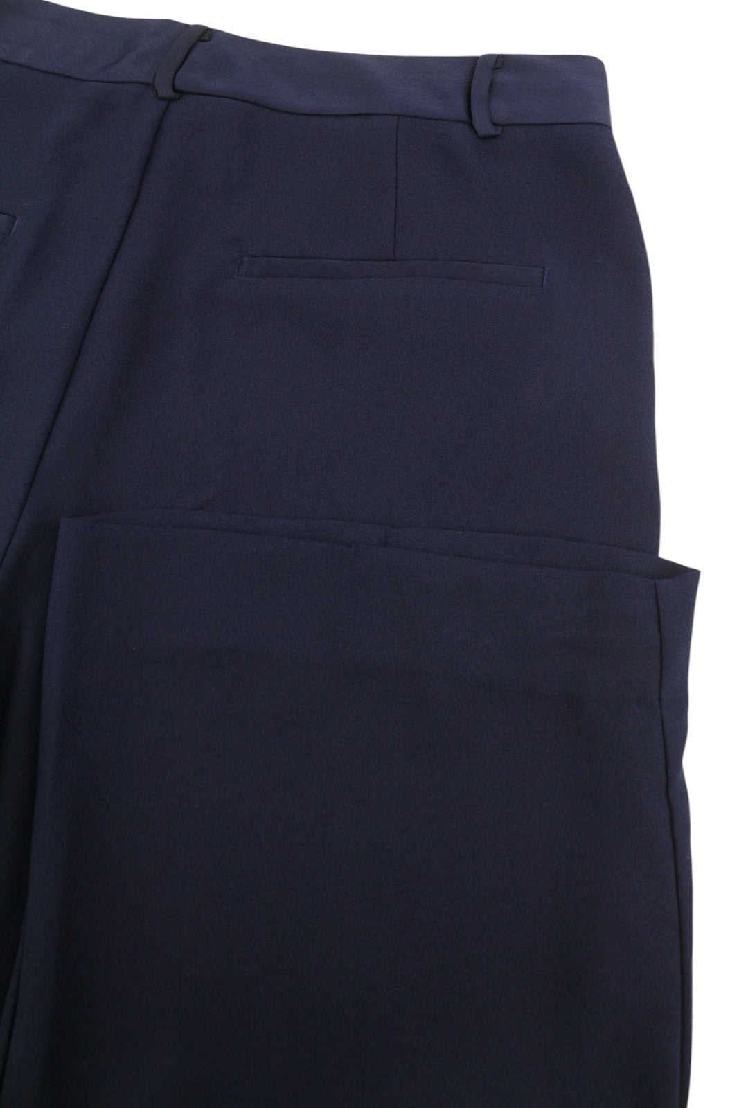 MAISON SCOTCH Women Trousers S Dark Blue Flared Leg Zip Fly Casual