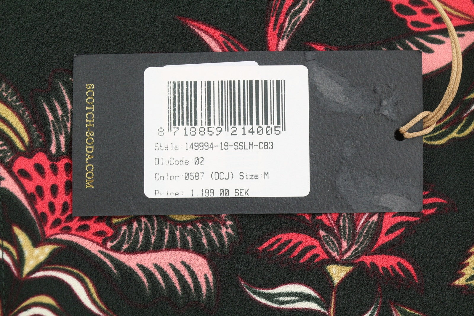 MAISON SCOTCH Women Trousers M Multicolored Floral Print Straight Fit Zip Fly