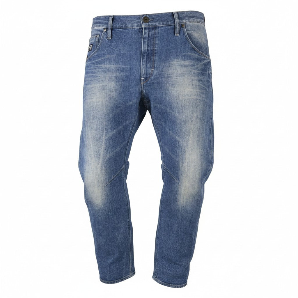 G-STAR ARC 3D Loose Tapered Men Jeans W34/L32 Blue Whiskers Faded Twisted