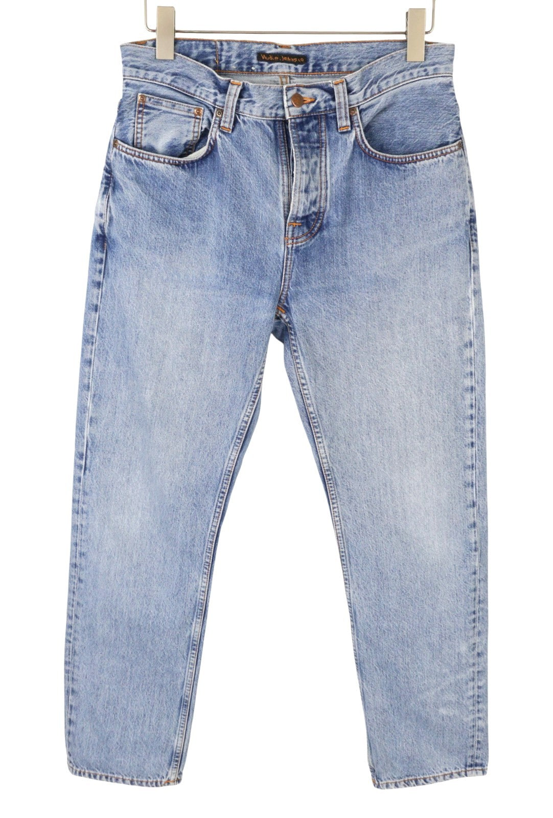 NUDIE JEANS Sleepy Sixten Friendly Blue Men Jeans W30/L30 Faded Straight Fit
