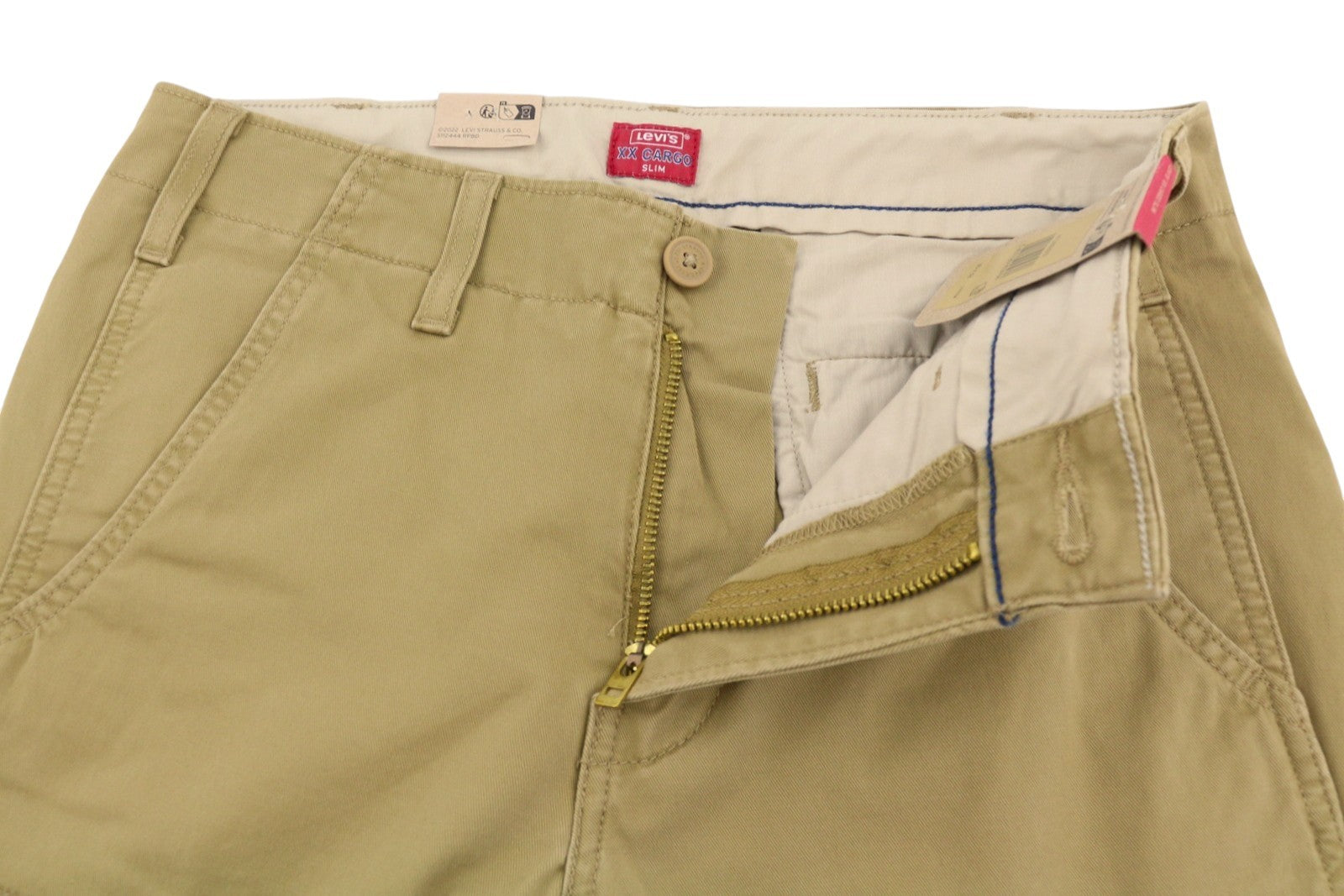 LEVI'S XX Cargo Men Trousers W30/L32 Beige Slim Fit Stretch Extensible Zip