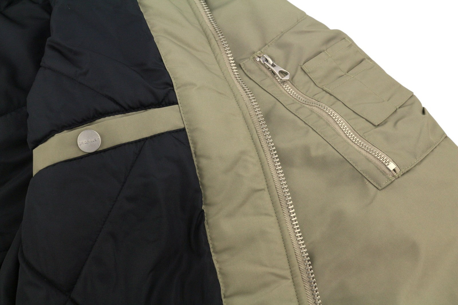 JACK & JONES Jorqueens Bomber Men Jacket M Silver Sage Oversized Zip
