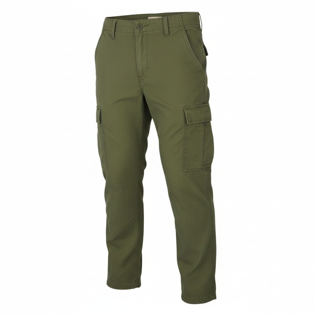 LEVI'S XX Cargo Men Trousers W32/L34 Khaki Green Straight Fit Zip Fly