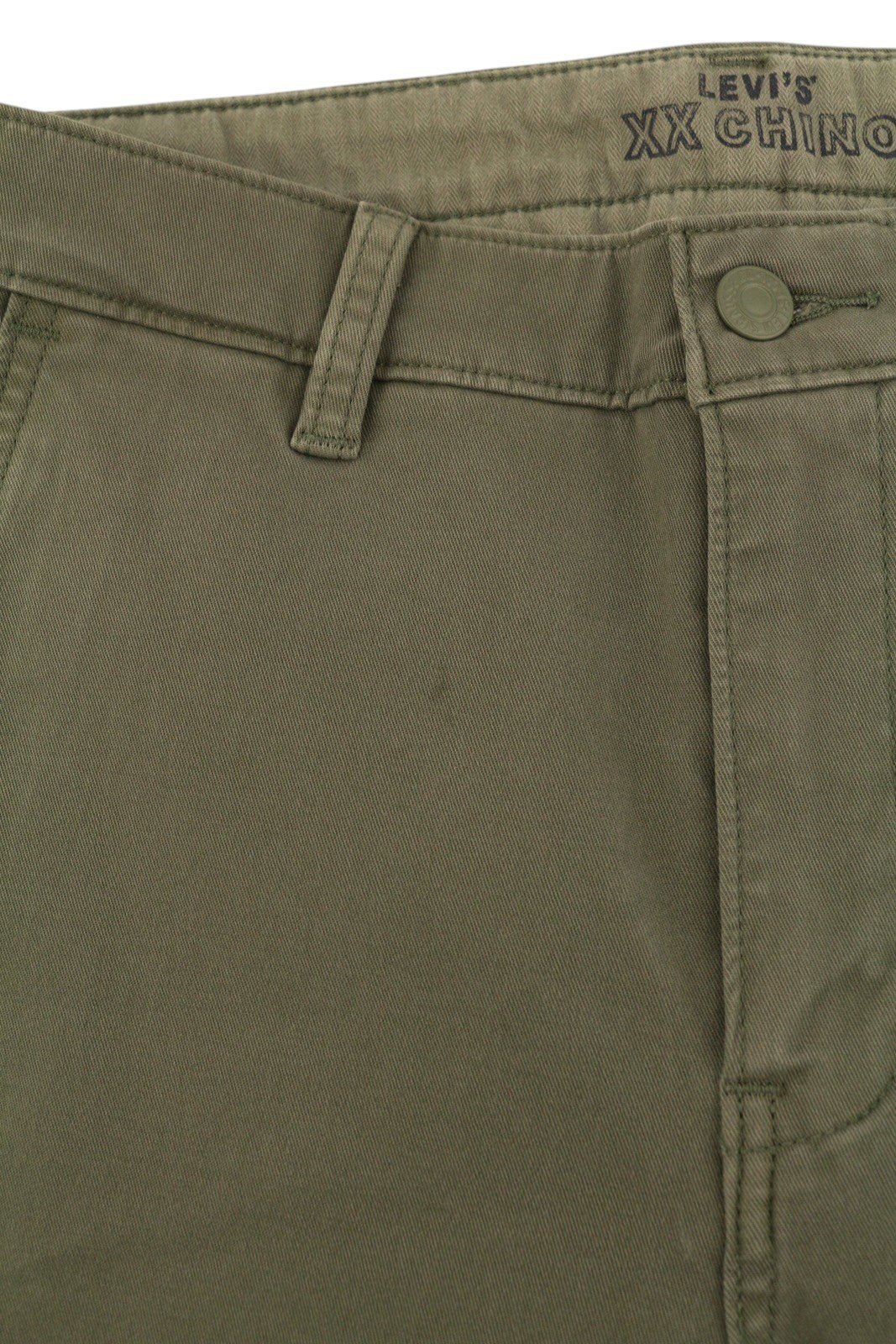 LEVI'S XX Chino Men Trousers W31/L30 Green Slim Tapered Stretch Big E