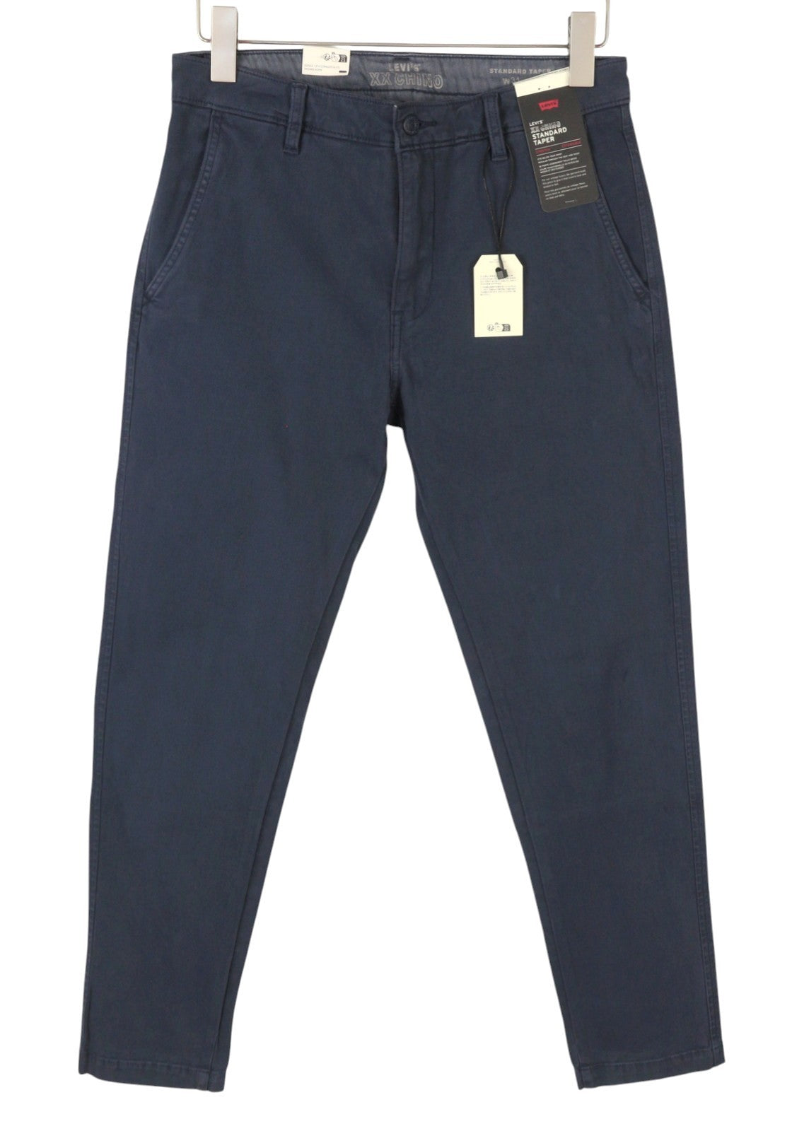 LEVI'S XX Chino Men Trousers W31/L32 Blue Standard Tapered Fit Zip Fly Big E