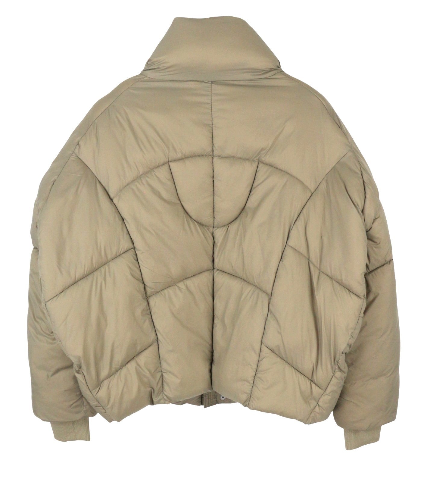 JJXX Saga Nylon Quilted Women Jacket L Brindle Oversized Hidden Hood