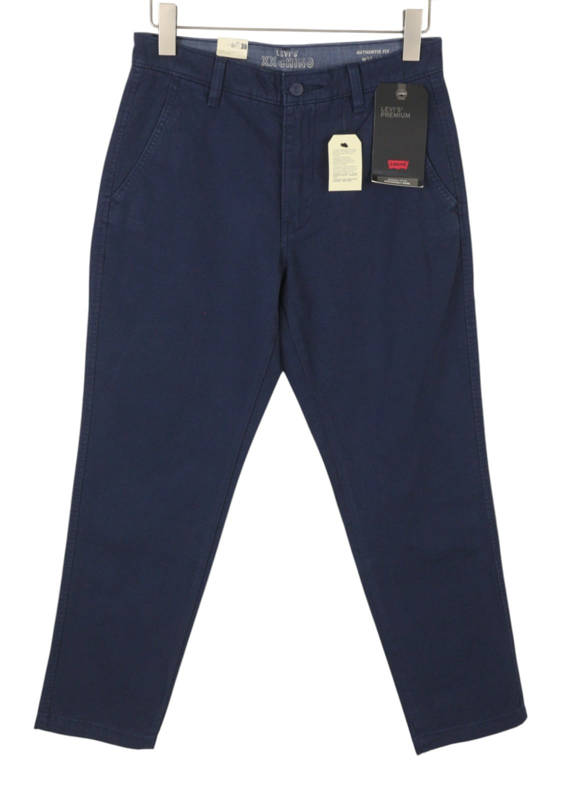 LEVI'S XX Chino Men Trousers W30/L32 Blue Authentic Fit Zip Fly Big E