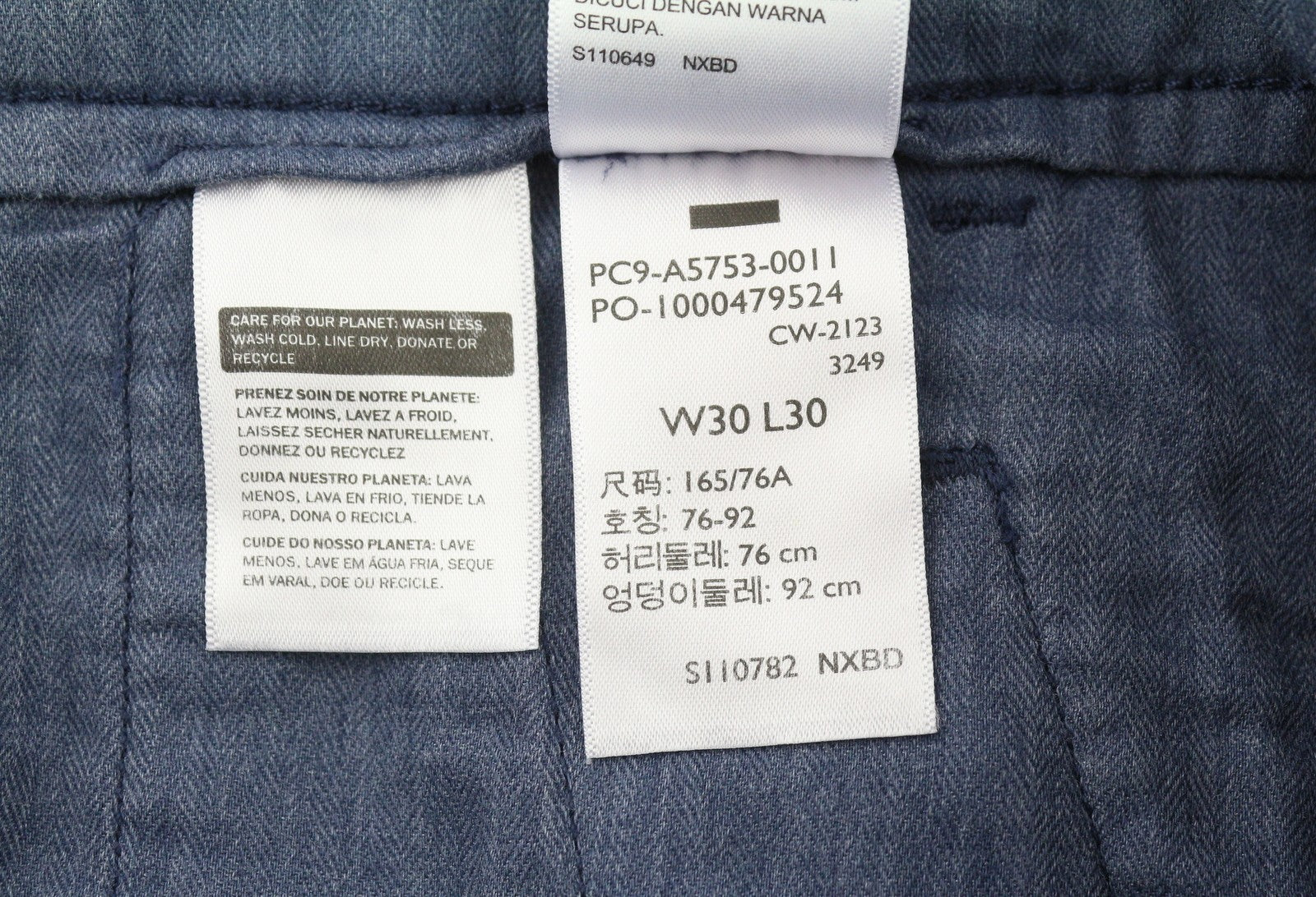 LEVI'S XX Chino Men Trousers W30/L30 Blue Authentic Fit Zip Fly Big E
