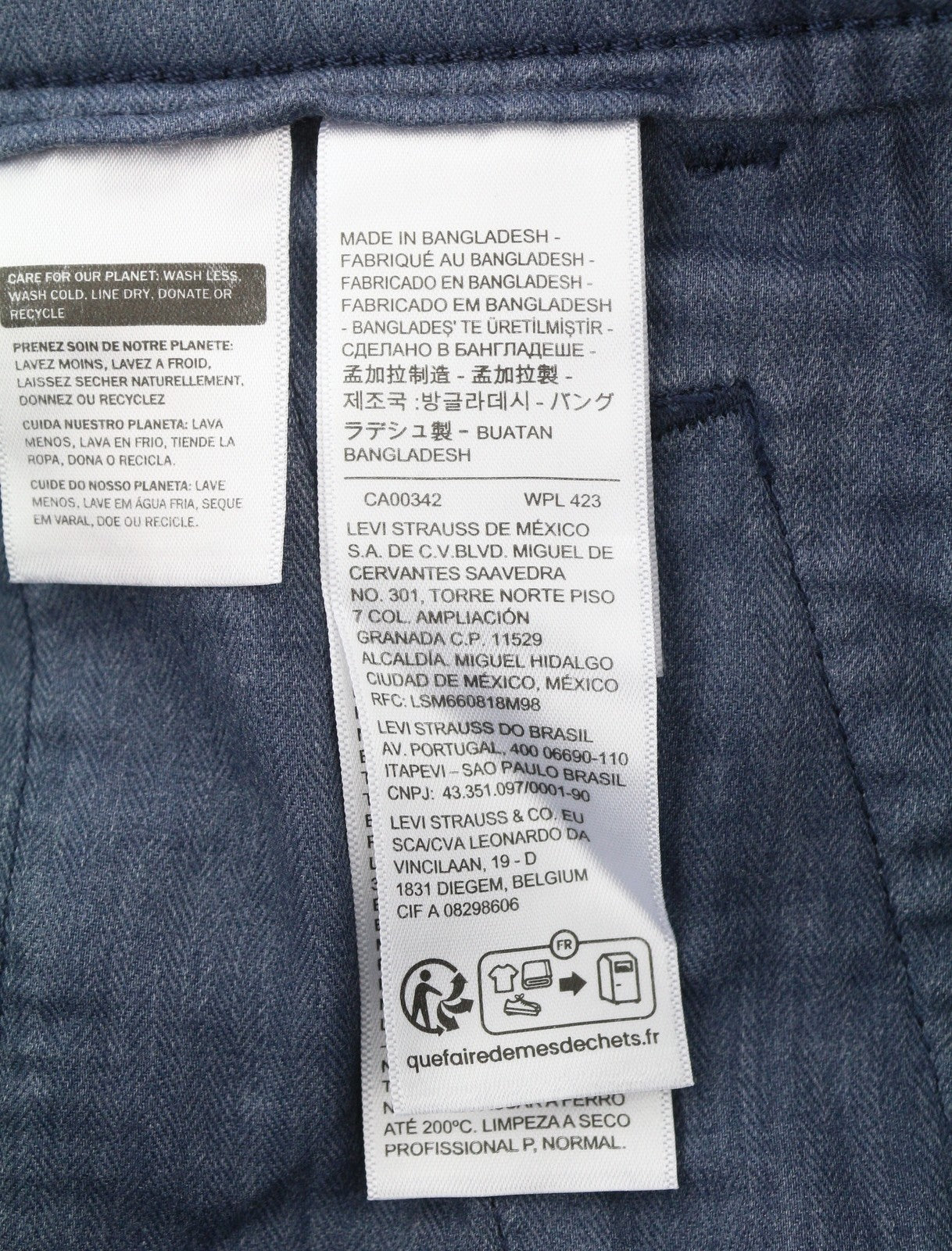 LEVI'S XX Chino Men Trousers W30/L30 Blue Authentic Fit Zip Fly Big E