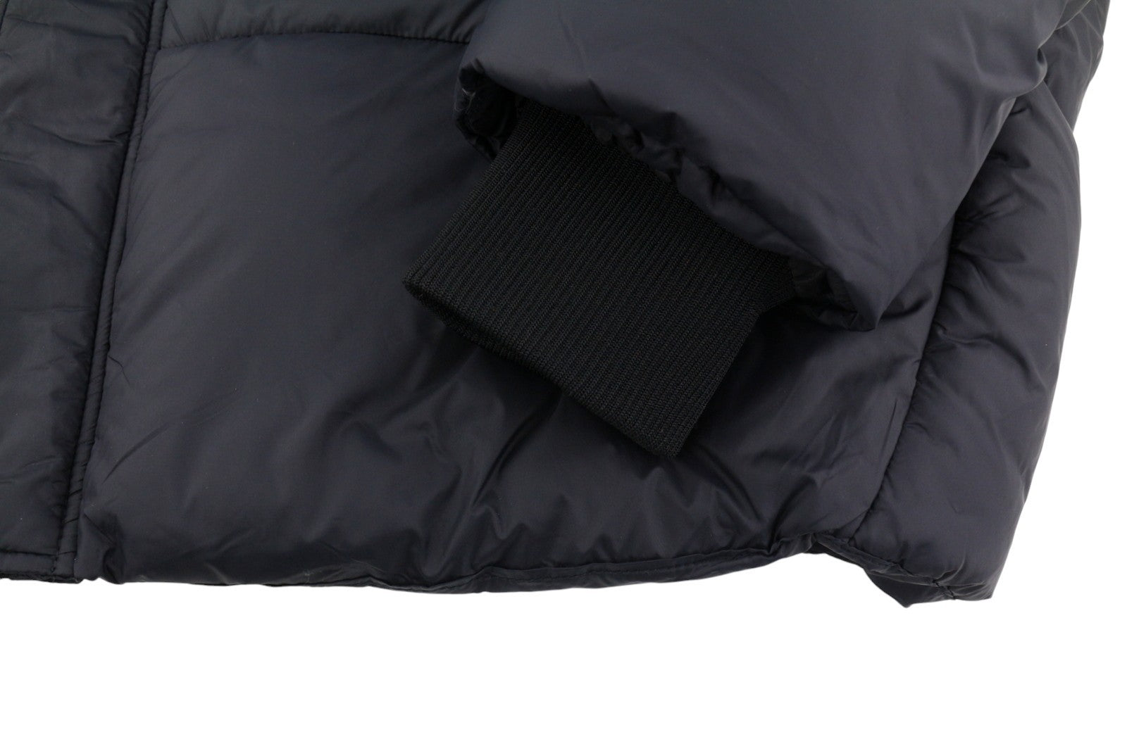 JJXX Saga Nylon Quilted Women Jacket XL Black Oversized Hidden Hood