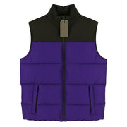 ONLY & SONS Mario Life Puffer Men Waistcoat M Violet Quilted High Neck