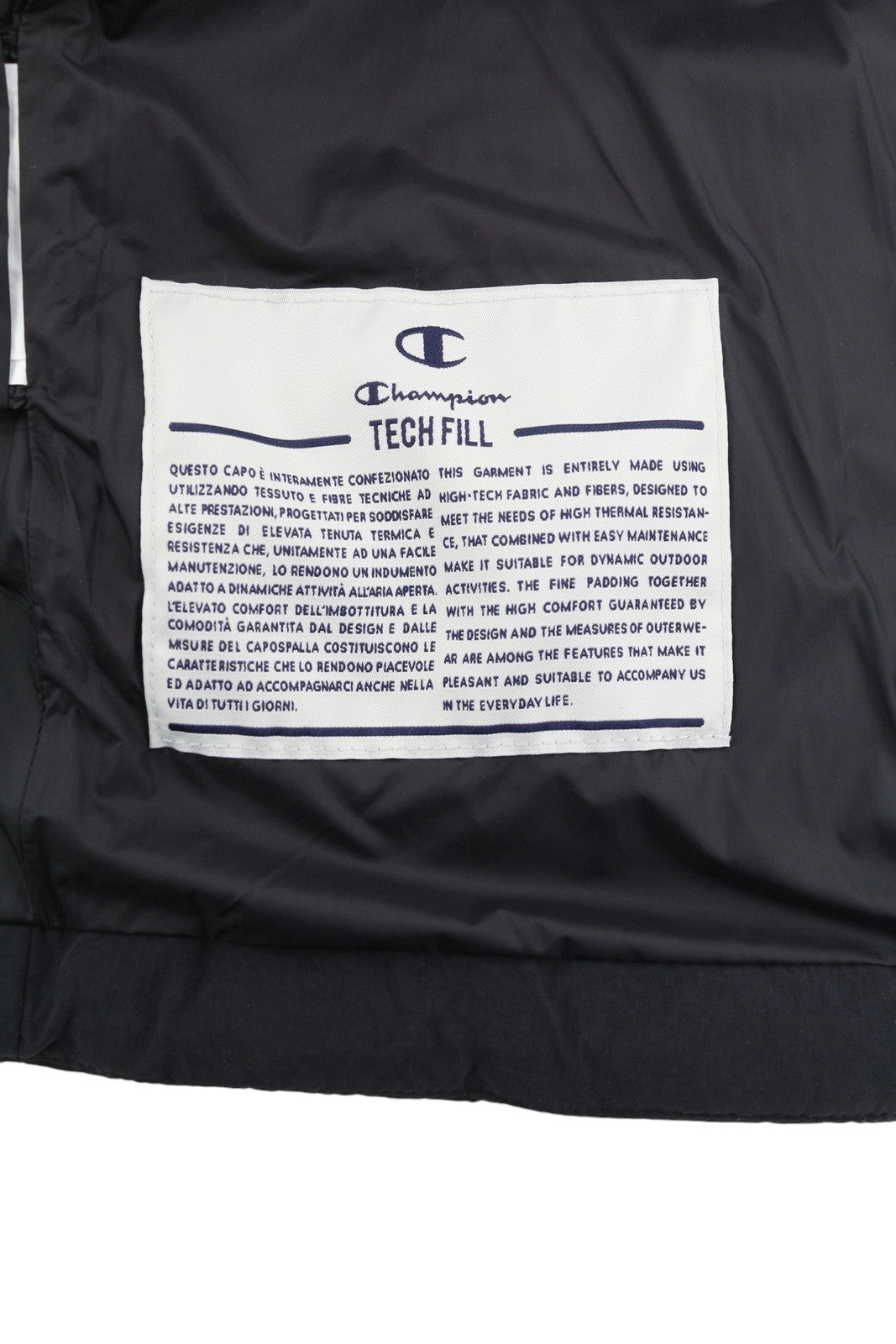 CHAMPION Women Waistcoat XS Black Tech Fill Quilted High Neck Zip