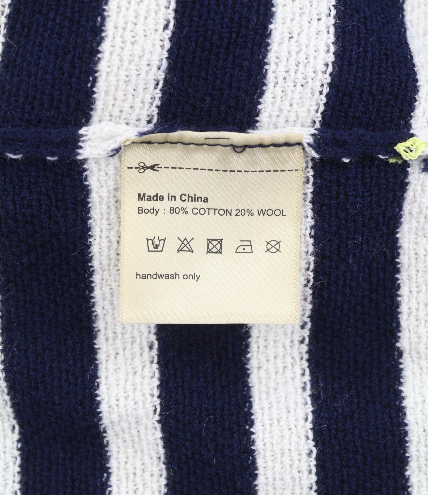 SCOTCH & SODA Men Jumper M Dark Blue Striped Wool Blend Tight Knit Pull On