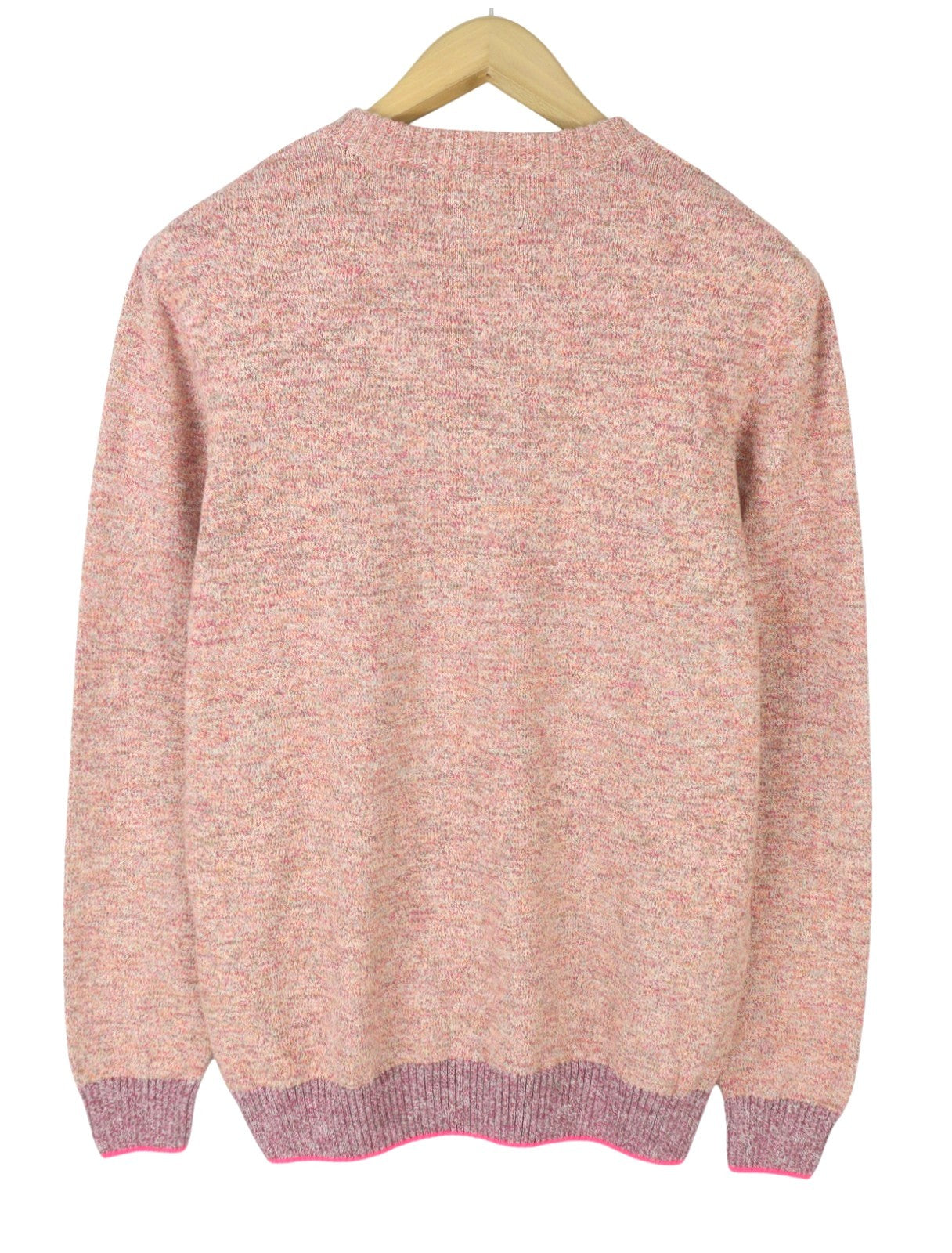 SCOTCH & SODA Men Jumper M Pink Melange Tight Knit Crew Neck Pull On