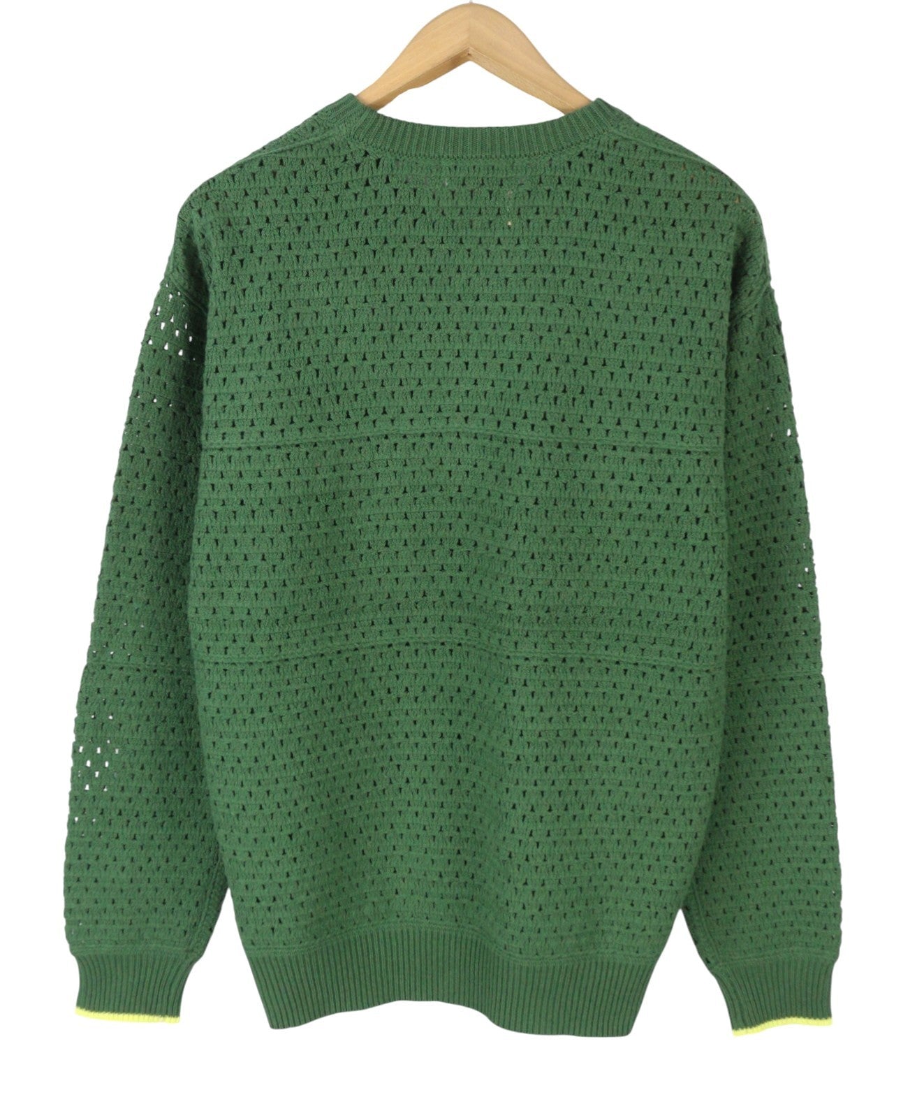SCOTCH & SODA Men Jumper L Green Open Knit Crew Neck Long Sleeved Pull On