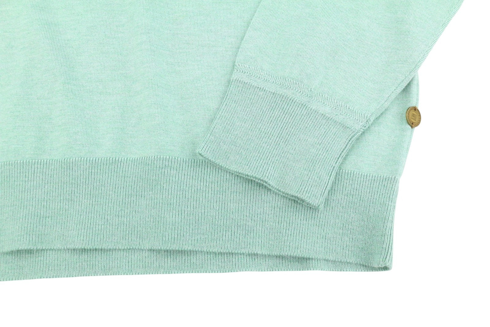 SCOTCH & SODA Men Jumper L Green Melange Tight Knit Crew Neck Pull On