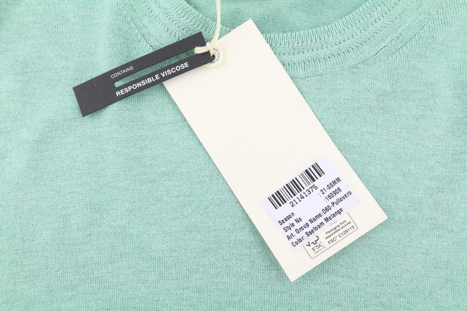 SCOTCH & SODA Men Jumper L Green Melange Tight Knit Crew Neck Pull On