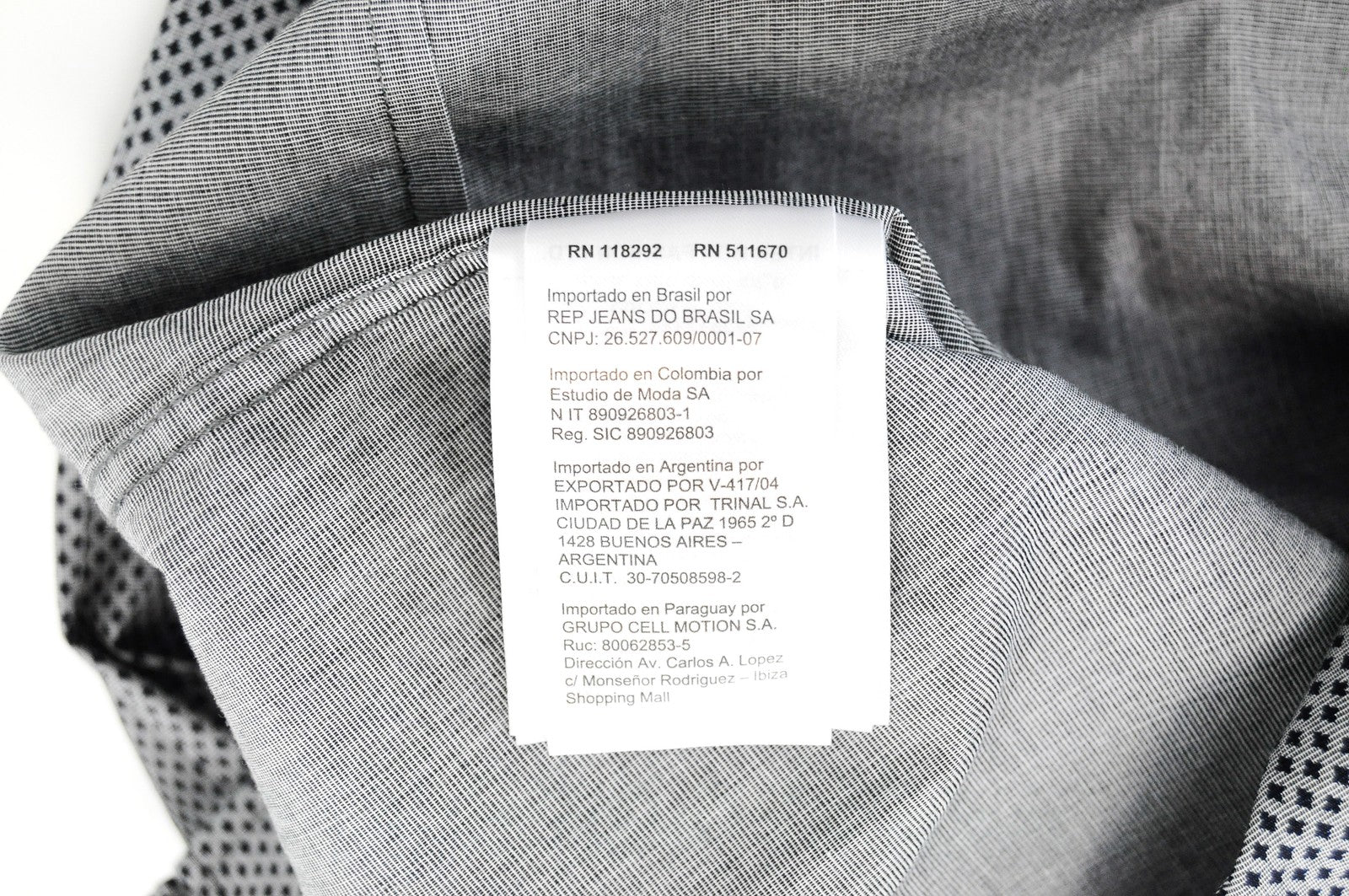 REPLAY Men Shirt S Grey Long Sleeved Patterned Spread Collared Pure Cotton