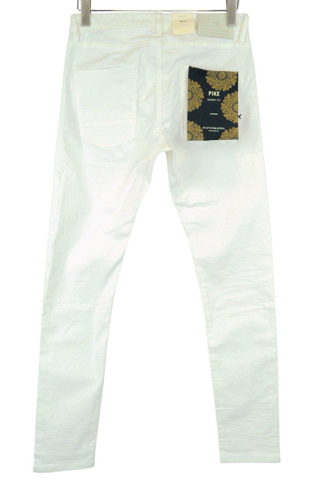 SCOTCH & SODA Pike Men Jeans W30/L32 Skinny Fit Cotton Stretch White 5-Pocket