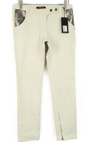 MAISON SCOTCH Women Jeans W30/L32 Slim Fit Cotton Stretch Off-White Casual