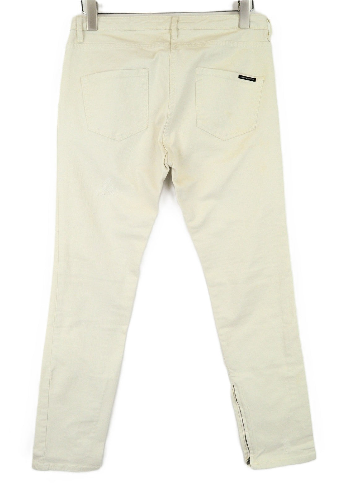 MAISON SCOTCH Women Jeans W30/L32 Slim Fit Cotton Stretch Off-White Casual