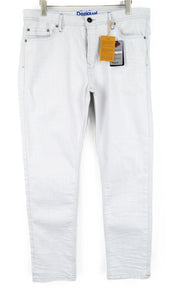 DESIGUAL Lucas Men Jeans UK20 Slim Fit Washed Light Blue Cotton Stretch