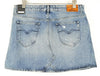 REPLAY Women Skirt W32 Blue Pure Cotton Washed Distressed Denim Mini