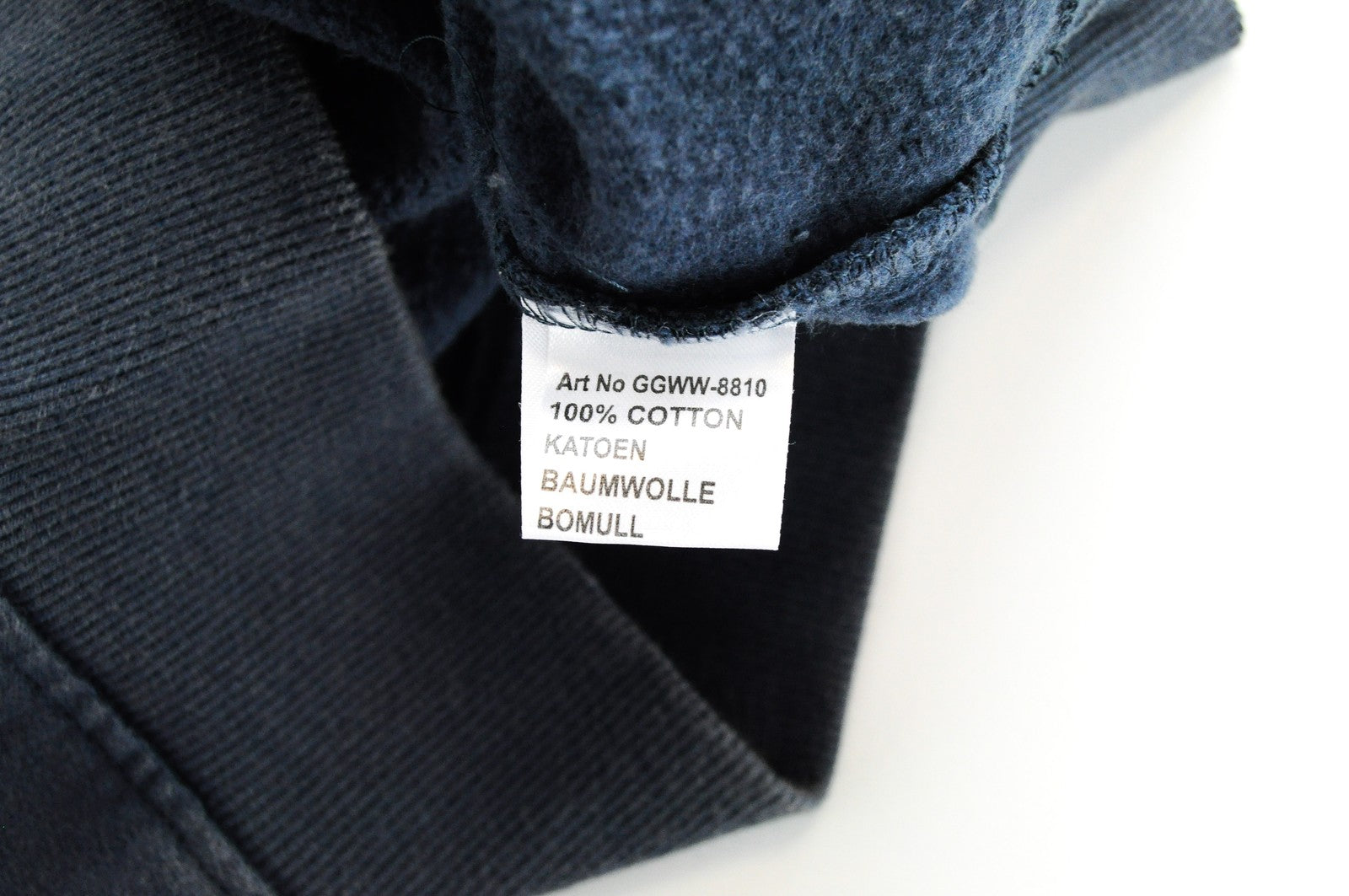 GOOD GENES Men Sweatshirt S Navy Pure Cotton Long Sleeved Casual Logo Pull On