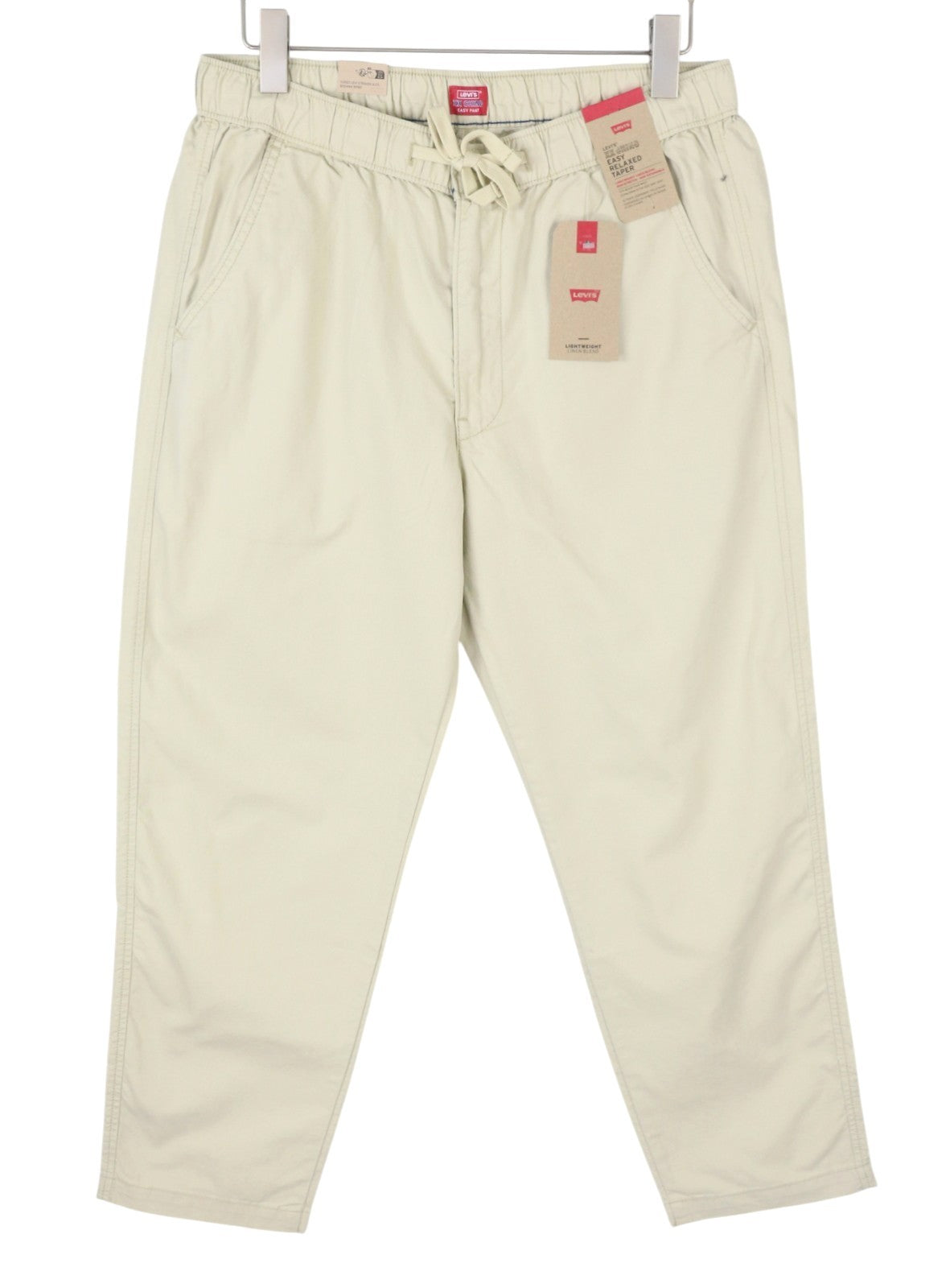 LEVI'S XX Chino Men Trousers L Beige Linen Blend Relaxed Tapered Fit Lightweight