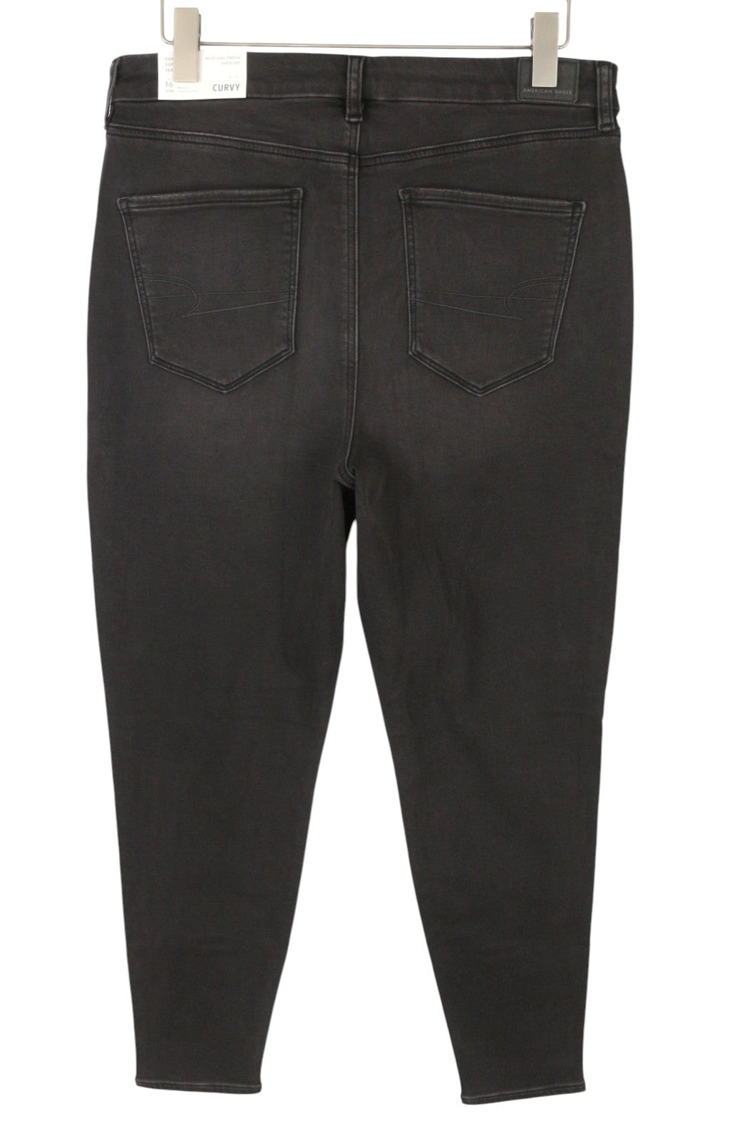 AMERICAN EAGLE OUTFITTERS Curvy Super Hi-Rise Jegging Women Jeans W33 Black