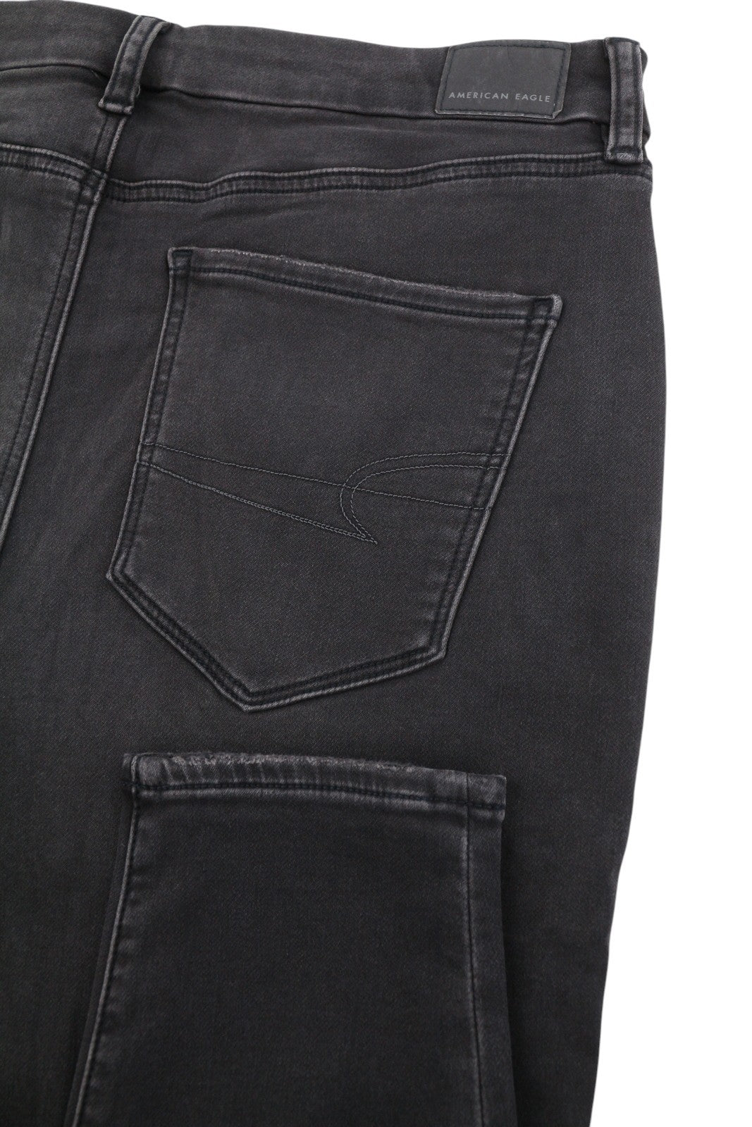 AMERICAN EAGLE OUTFITTERS Curvy Super Hi-Rise Jegging Women Jeans W33 Black