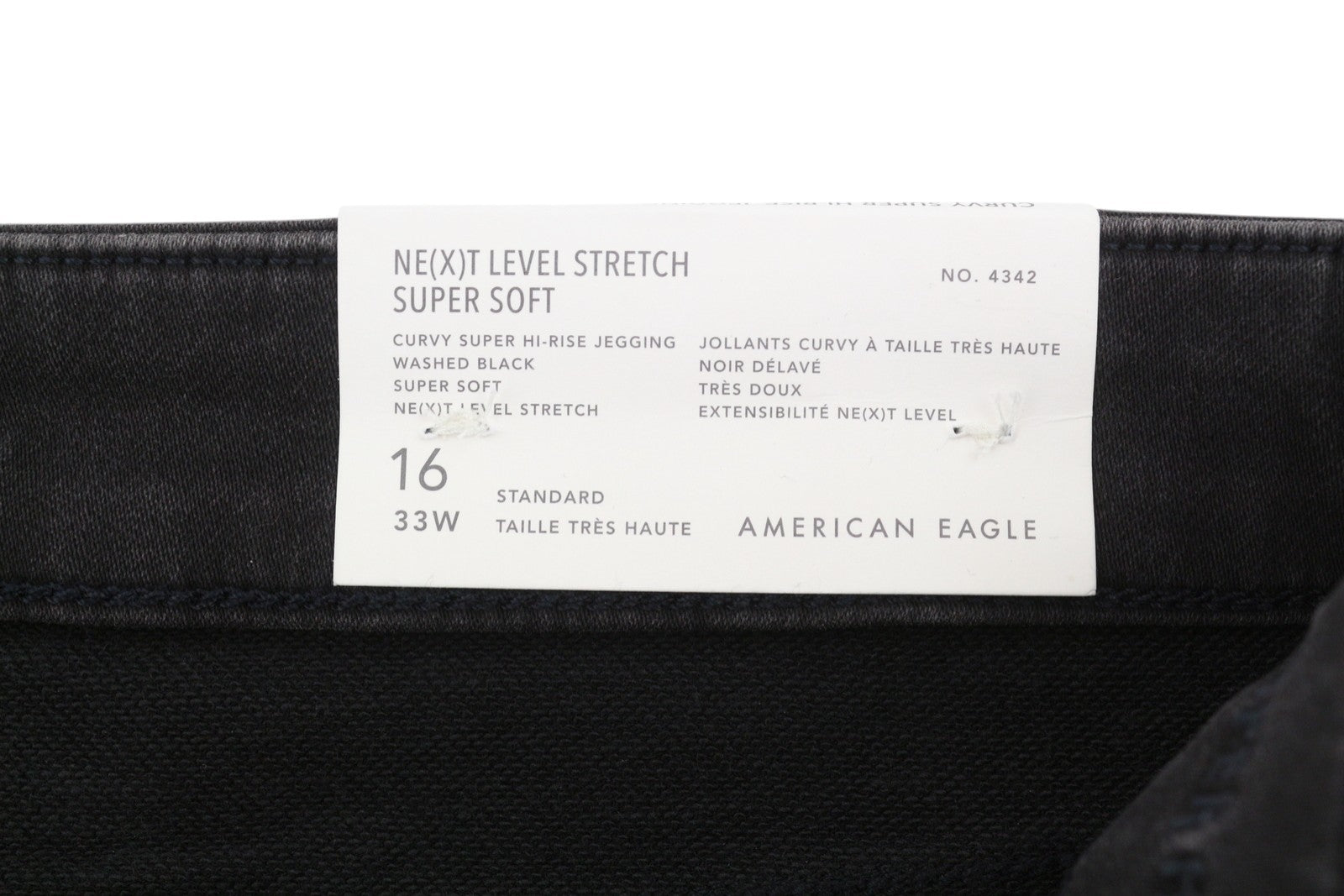 AMERICAN EAGLE OUTFITTERS Curvy Super Hi-Rise Jegging Women Jeans W33 Black