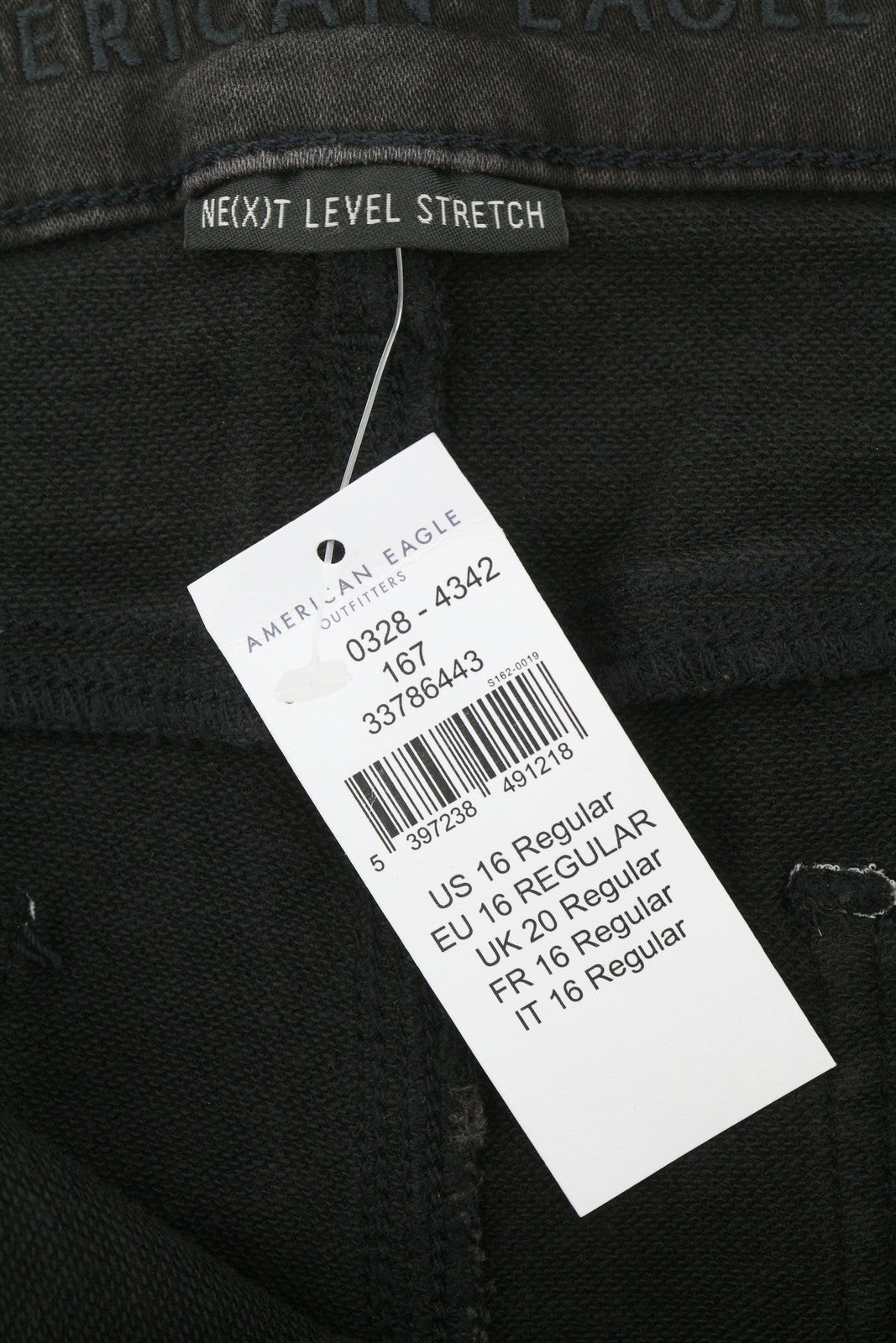 AMERICAN EAGLE OUTFITTERS Curvy Super Hi-Rise Jegging Women Jeans W33 Black